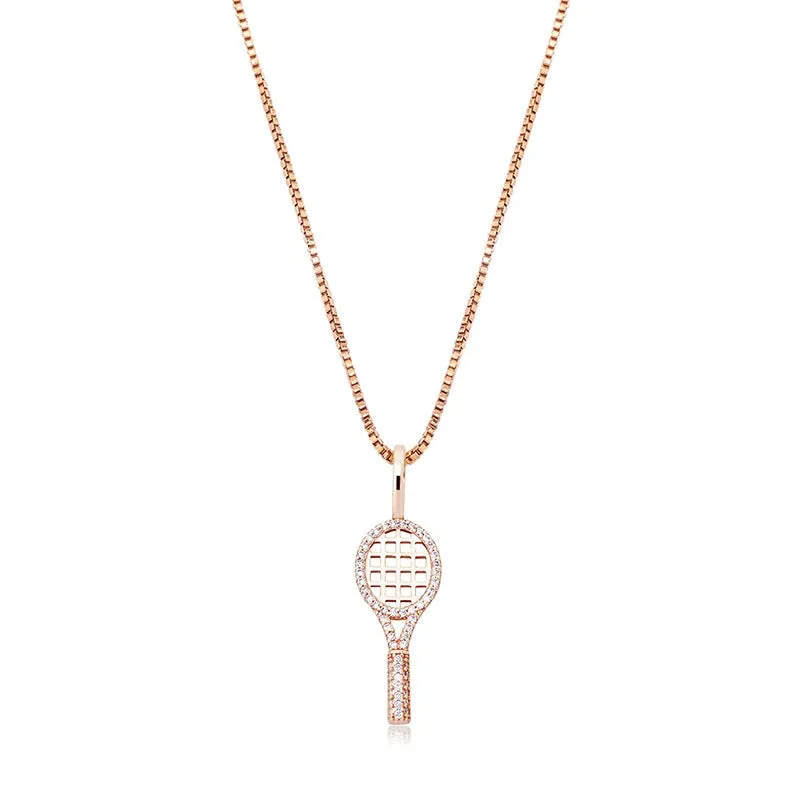 Iced Tennis racket pendant