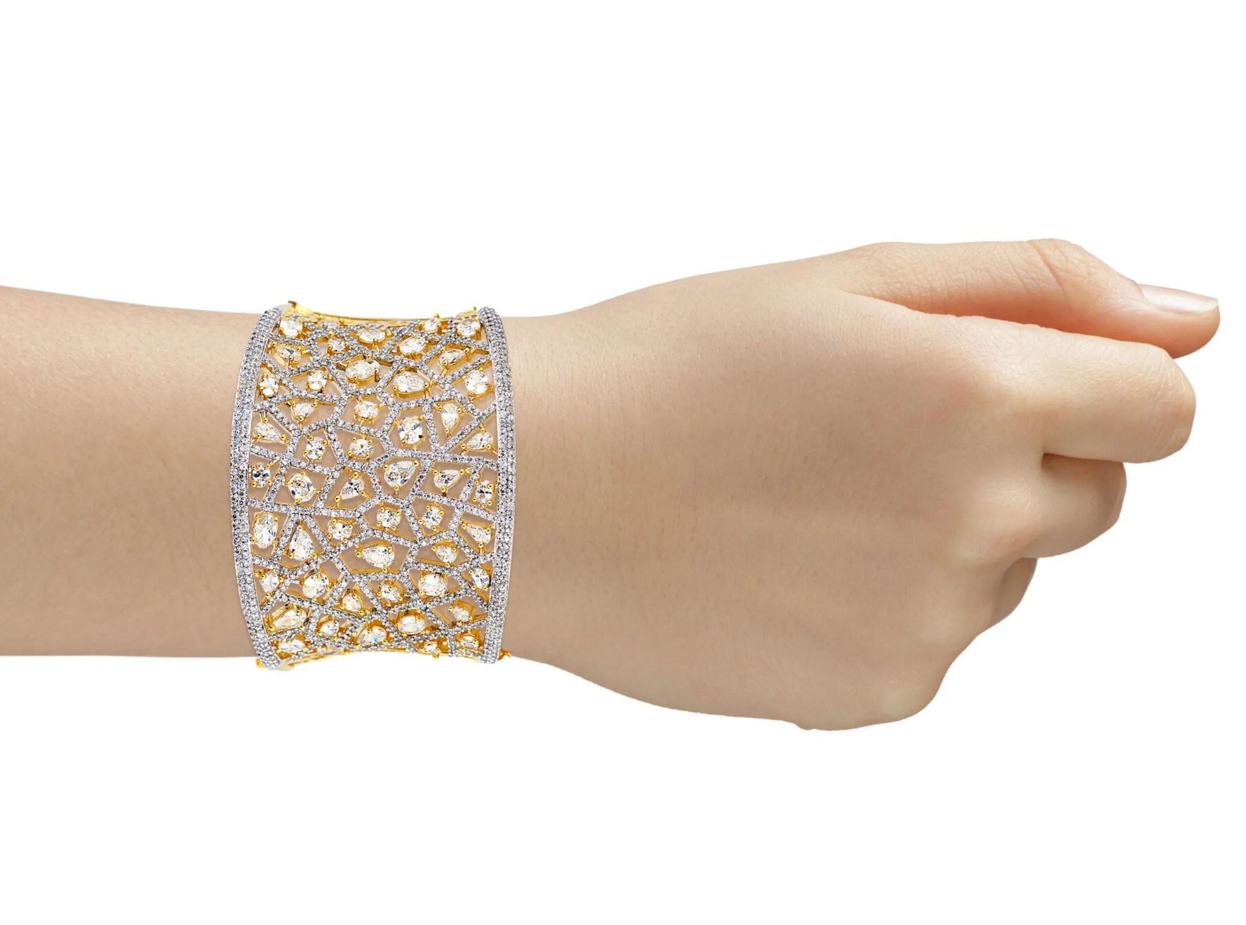 Jhanvi Statement Cuff By Jaipur Rose Luxury Designer Indian Jewelry