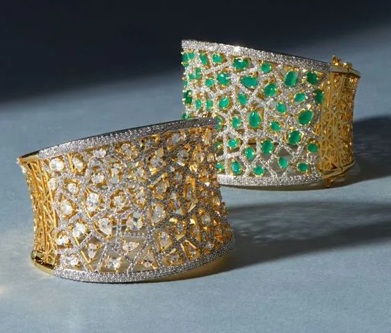 Jhanvi Statement Cuff By Jaipur Rose Luxury Designer Indian Jewelry