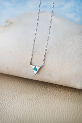 Lapiz Triangle Sterling Silver Chain Necklace