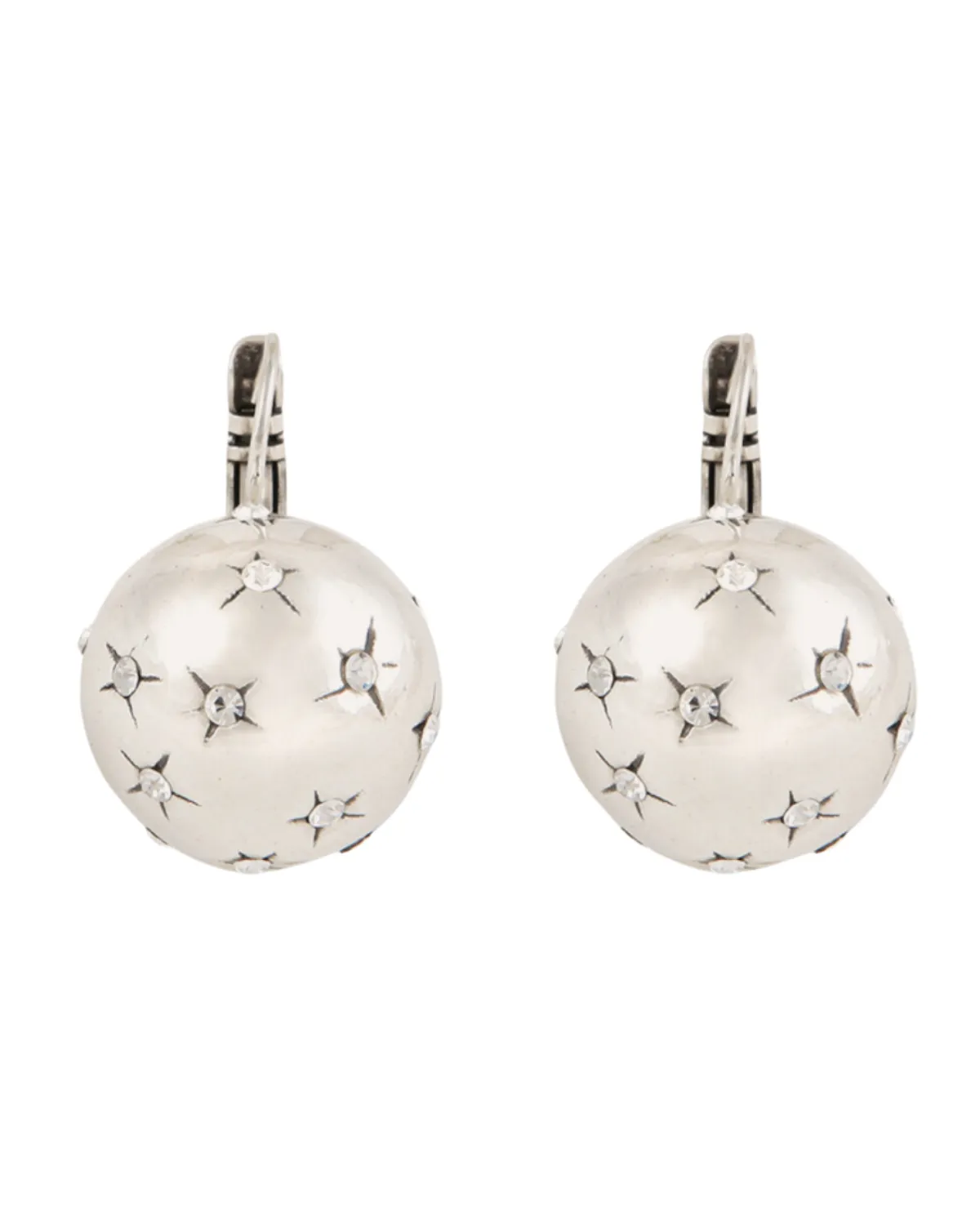 Large Comete Ball Earrings (Silver)