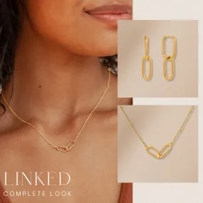 Linked Necklace & Earrings Set