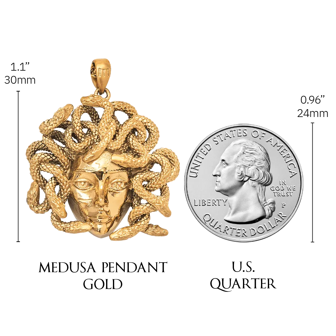 Medusa Pendant - Gold