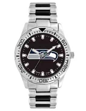 NFL Mens Seattle Seahawks Heavy Hitter Watch - Bracelet Strap - Color Logo