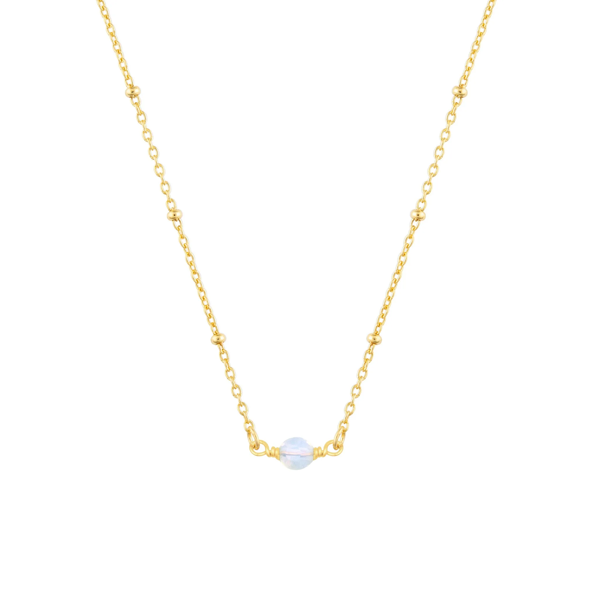 OCTOBER BIRTHSTONE NECKLACE GOLD