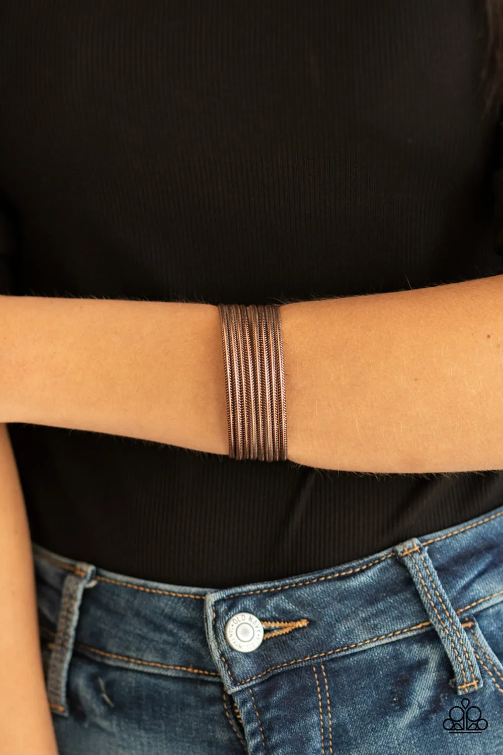 Paparazzi Bracelet ~ Now Watch Me Stack - Copper