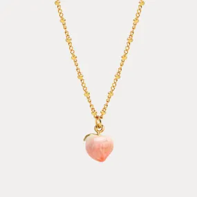 Peach Enamel Necklace