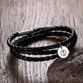 Personalized Engraved Leather Bracelet