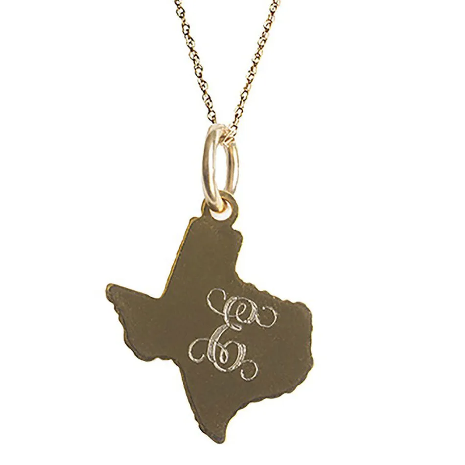 Personalized Monogram Texas Necklace