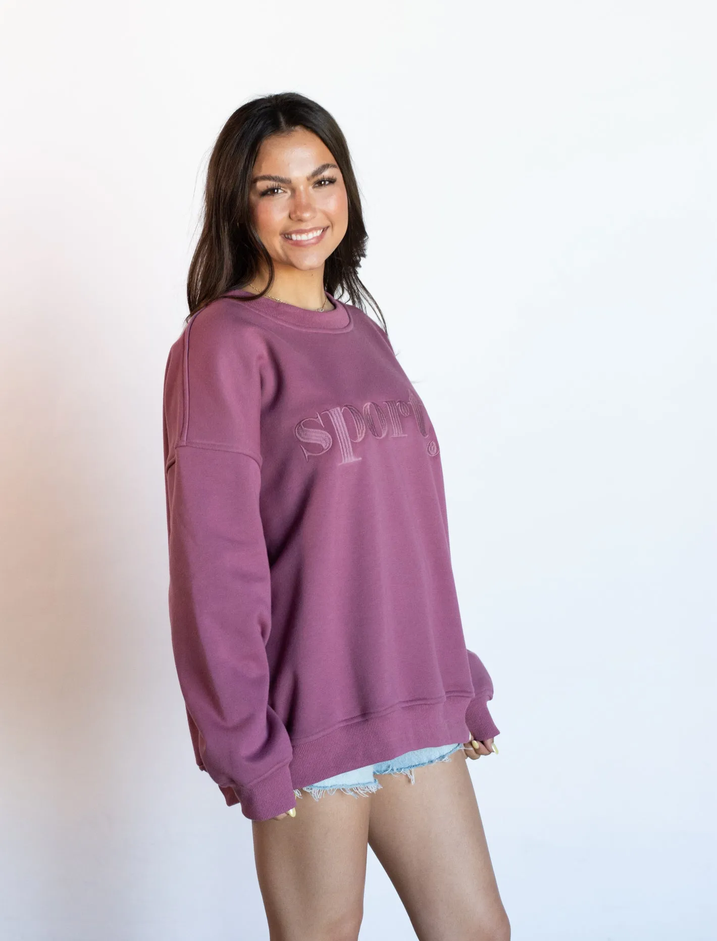 "Sporty" Monochromatic Sweatshirt Top