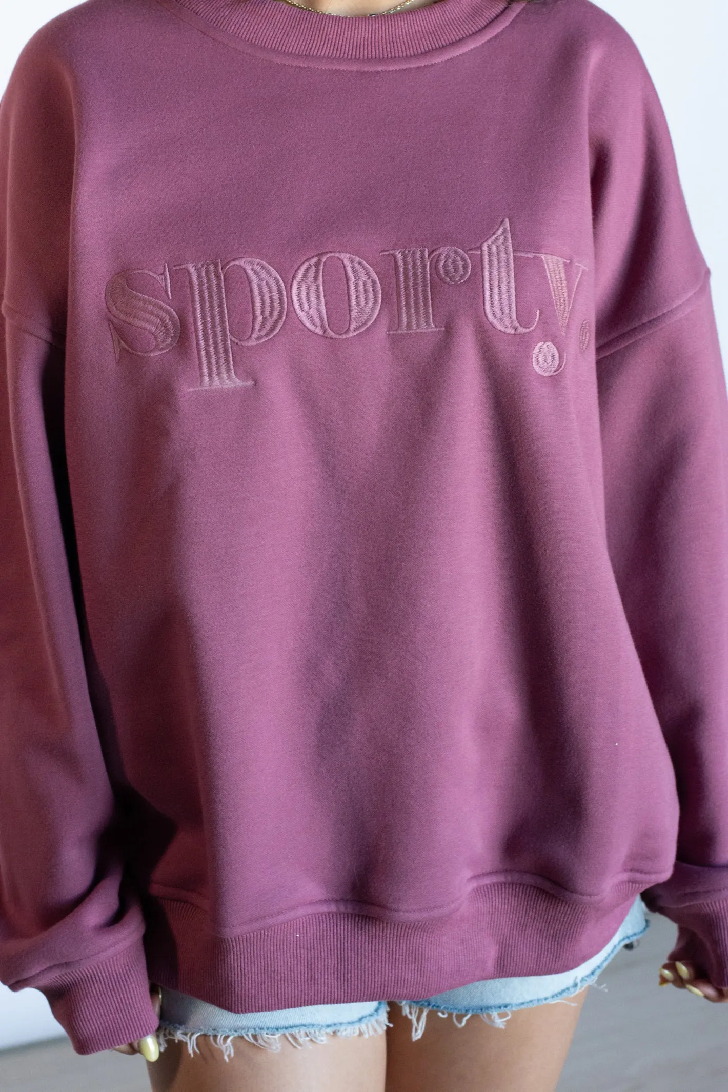 "Sporty" Monochromatic Sweatshirt Top