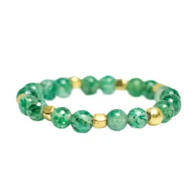 RING STONE DOT GREEN JADE