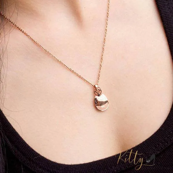 Rose Gold Comfy Cat Necklace (14K Gold Plated)