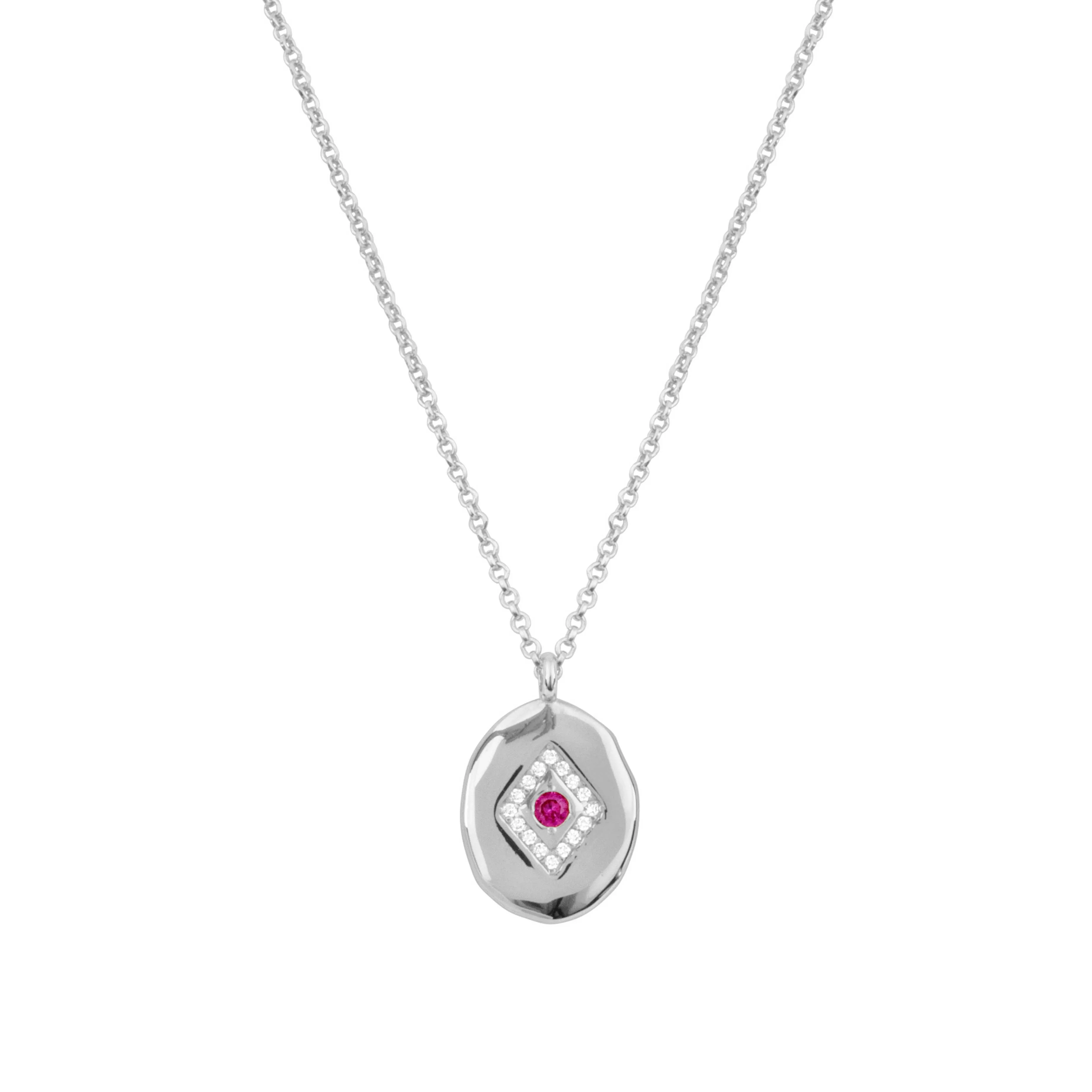 SCARLET PENDANT NECKLACE SILVER