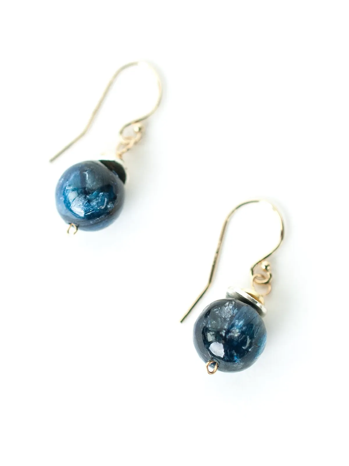 Seaside Kyanite Ball Drop Dangles by Anne Vaughan