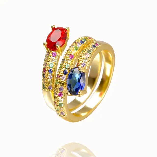 Serpentine Rainbow Ring Gold all