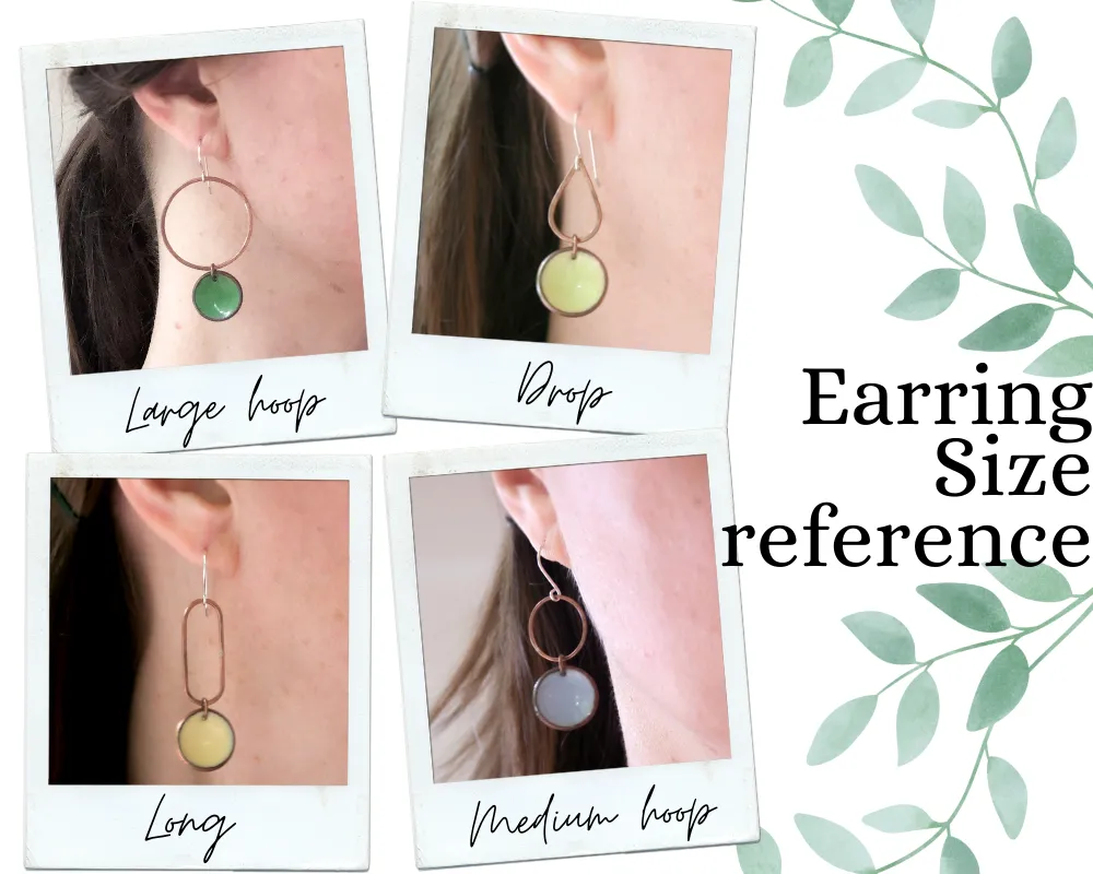 Small Drop Patina Penny earrings [made to order]