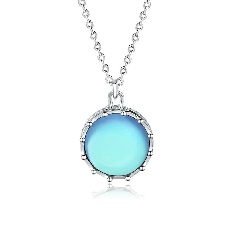 Star Sea Fashion Design Moonstone Pendant Necklace