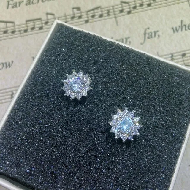 Sterling Silver Round Stud Earrings