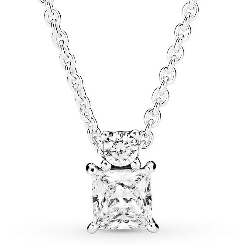 Sterling Silver Sparkling Collier Necklace