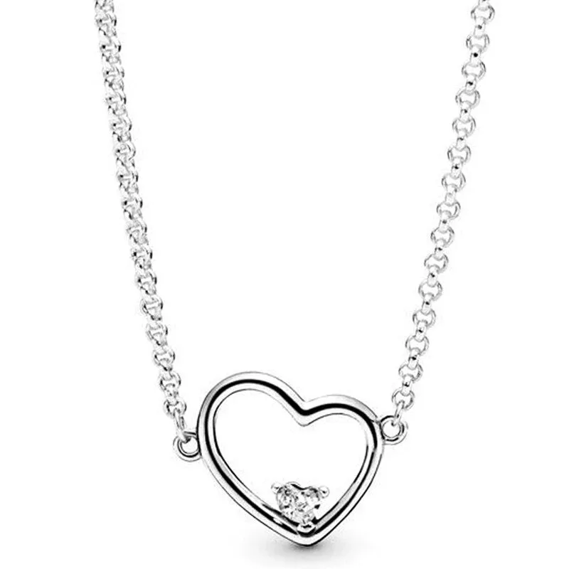 Sterling Silver Sparkling Collier Necklace