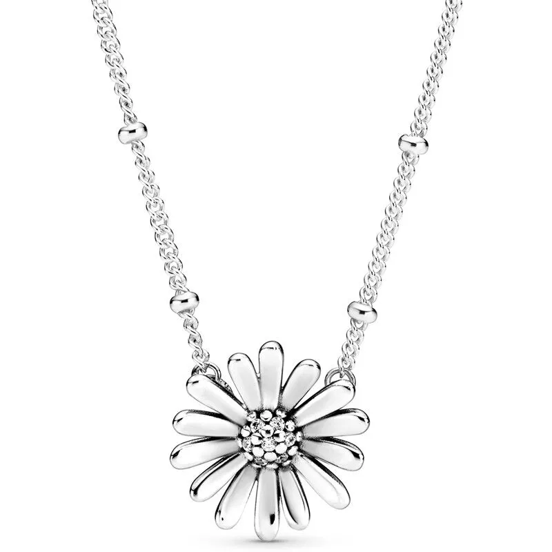 Sterling Silver Sparkling Collier Necklace