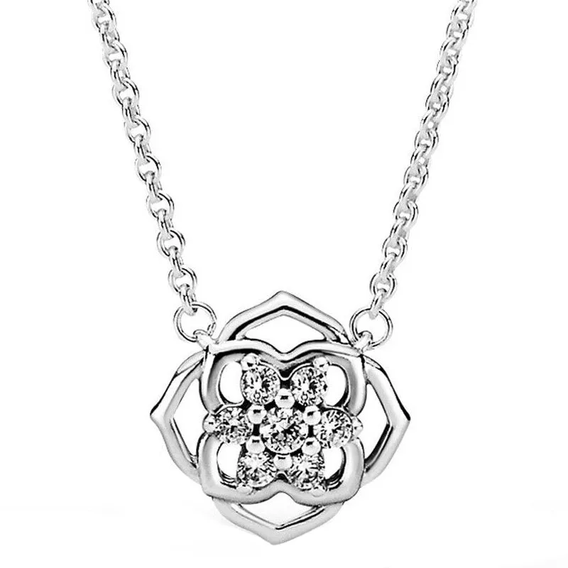 Sterling Silver Sparkling Collier Necklace