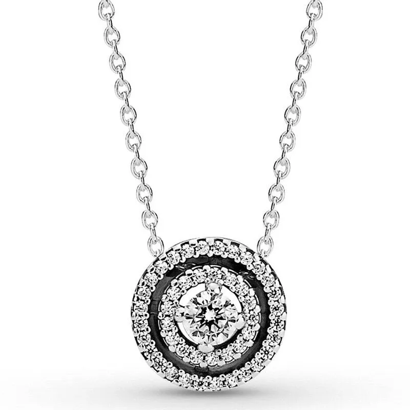 Sterling Silver Sparkling Collier Necklace