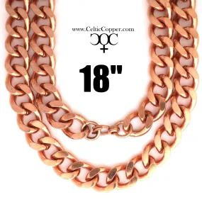 Super Chunky 16mm Copper Necklace Chain NC162  Copper Curb Chain Necklace Men's 18 Inch Chain