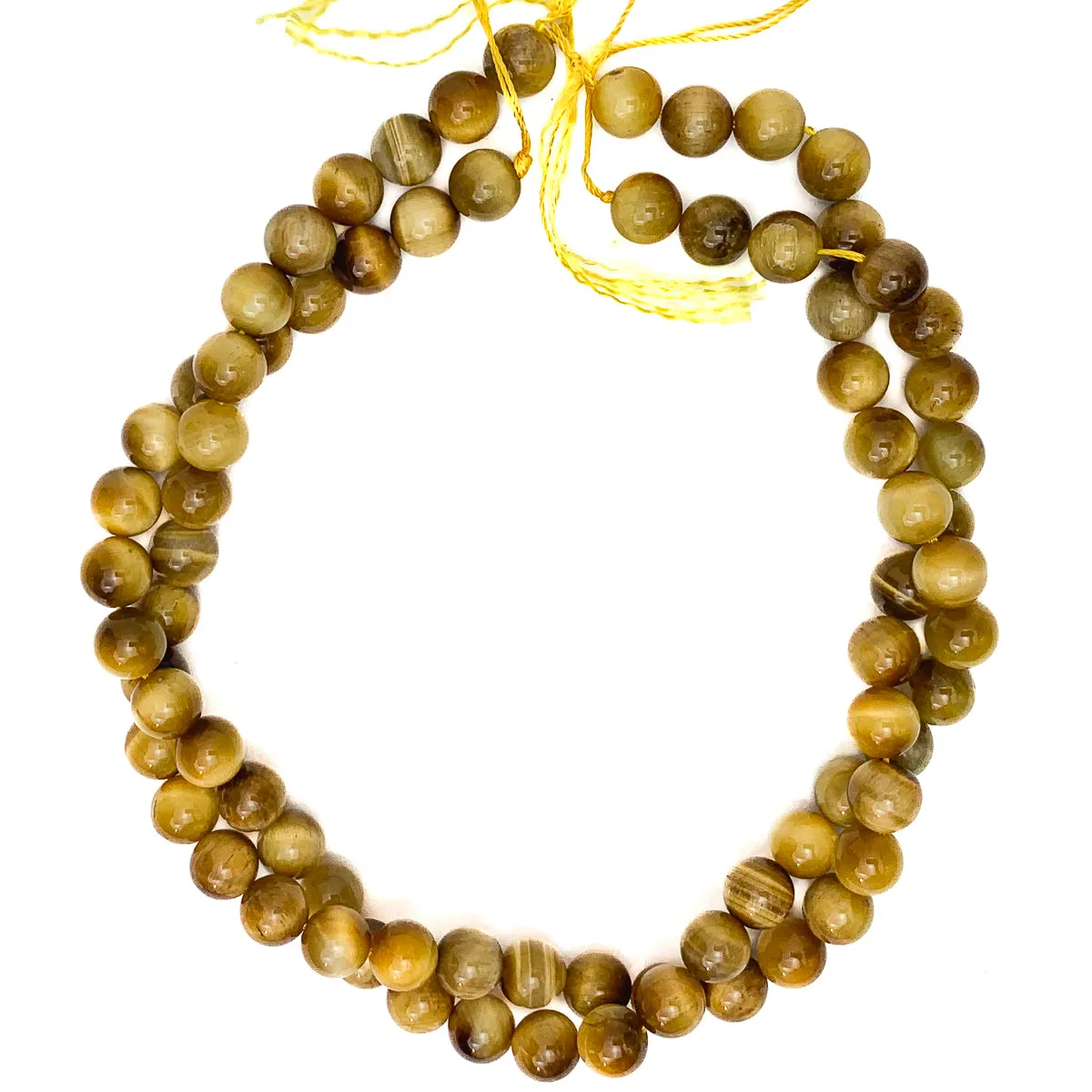 Tiger's Eye Golden 11mm Smooth Rounds Bead Strand