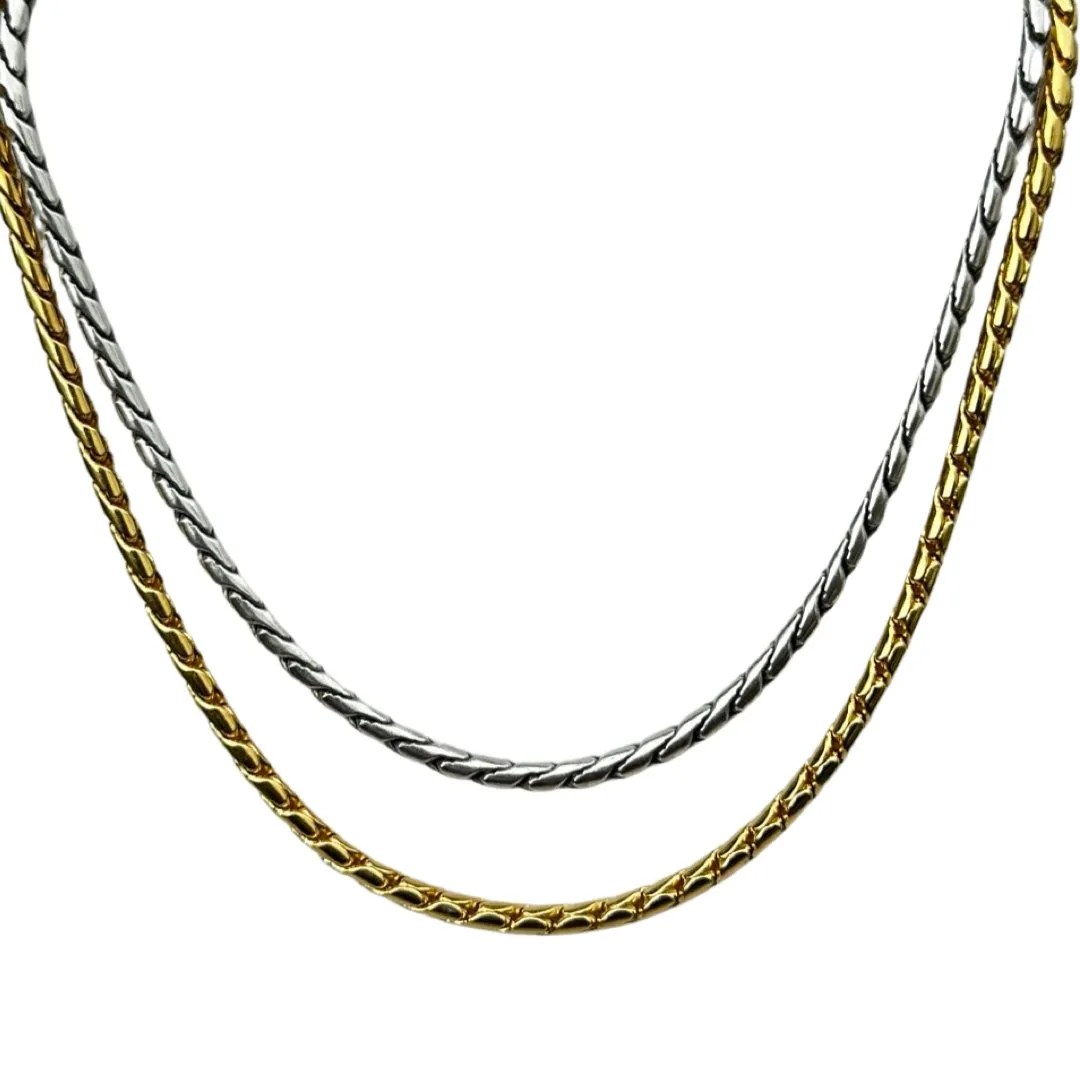 TRA-LA-RA DUO BICOLOR TWO LAYERED NECKLACE