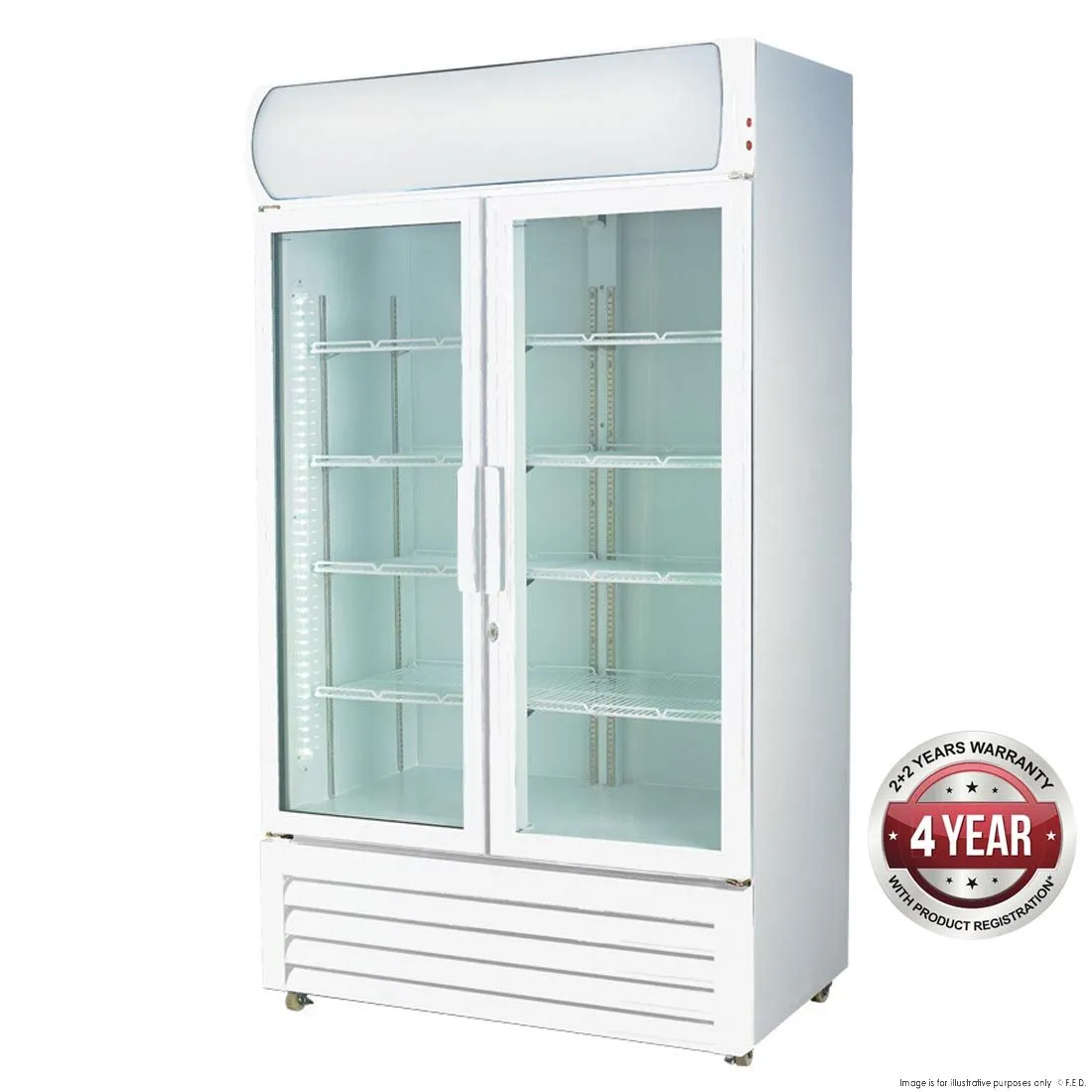 Two Glass Door Colourbond Upright Drink Fridge - LG-730GE