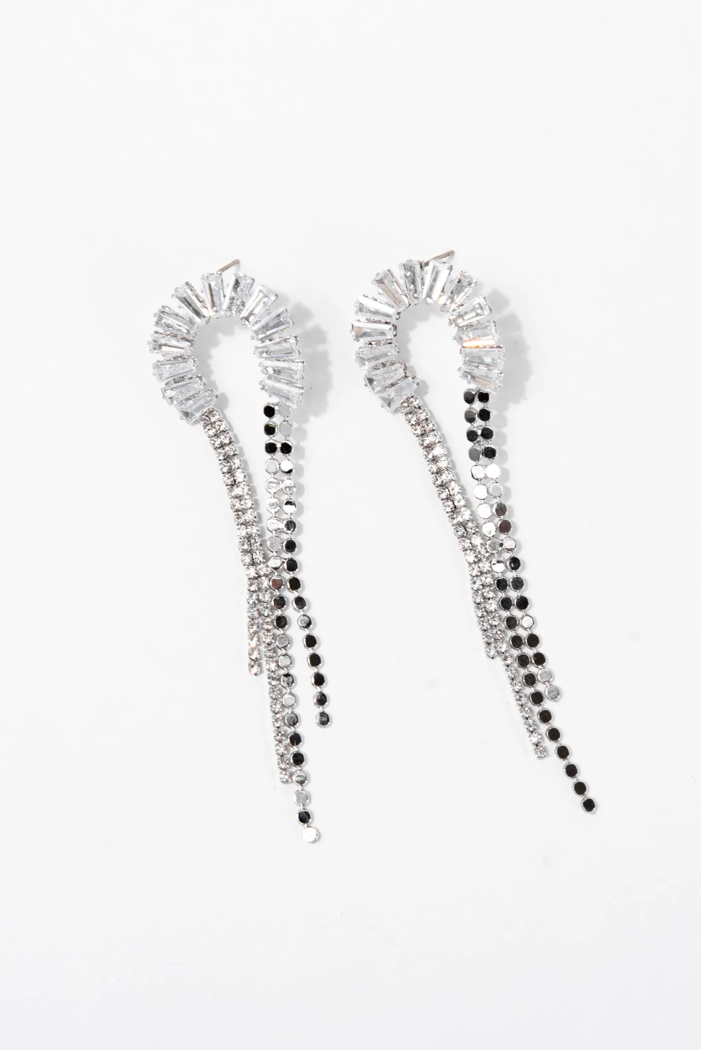 Vega Half Loop Drop Earrings