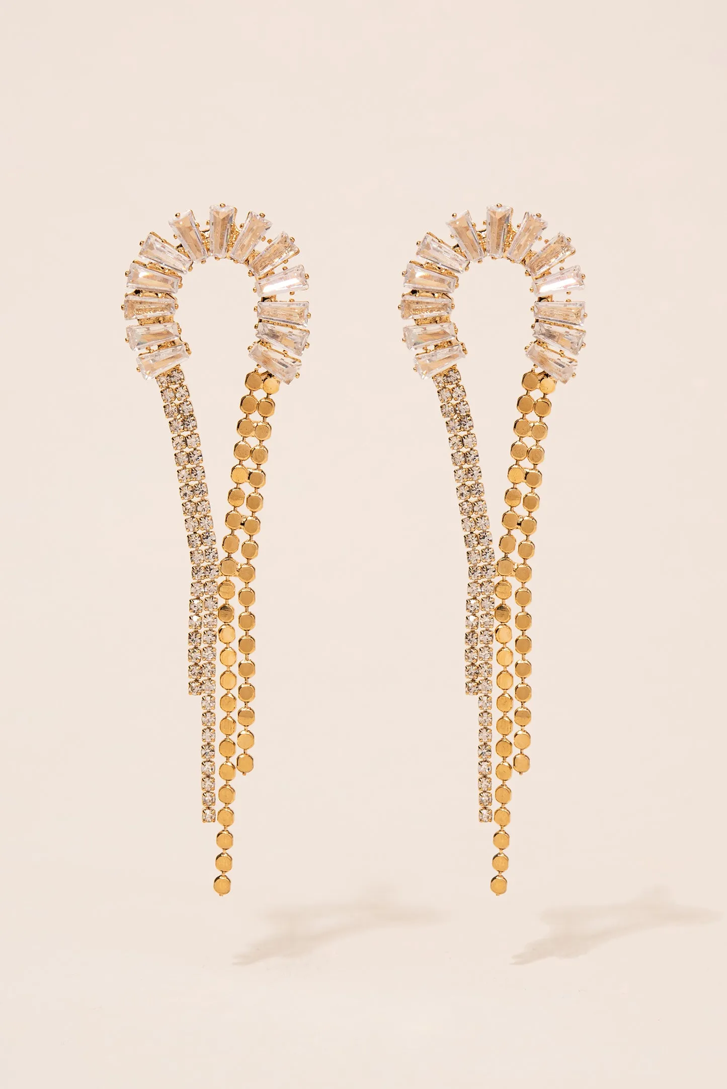 Vega Half Loop Drop Earrings