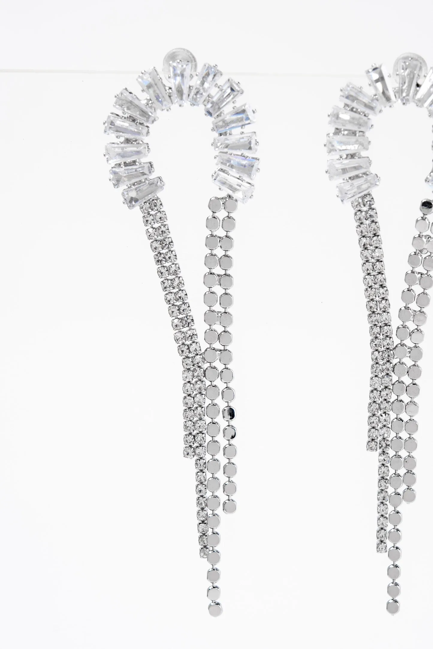 Vega Half Loop Drop Earrings