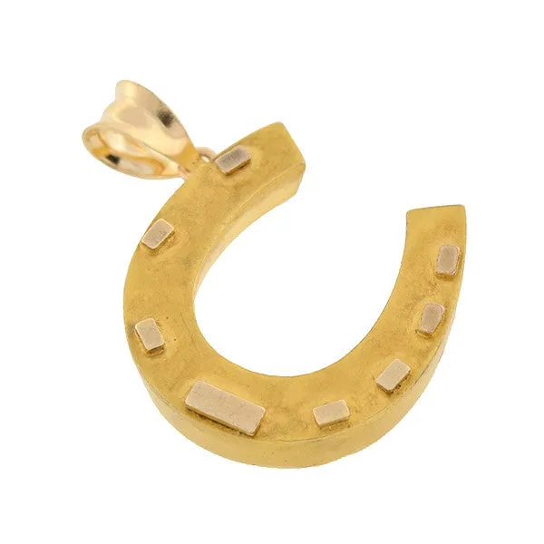 Victorian 14kt Yellow Gold Horseshoe Pendant