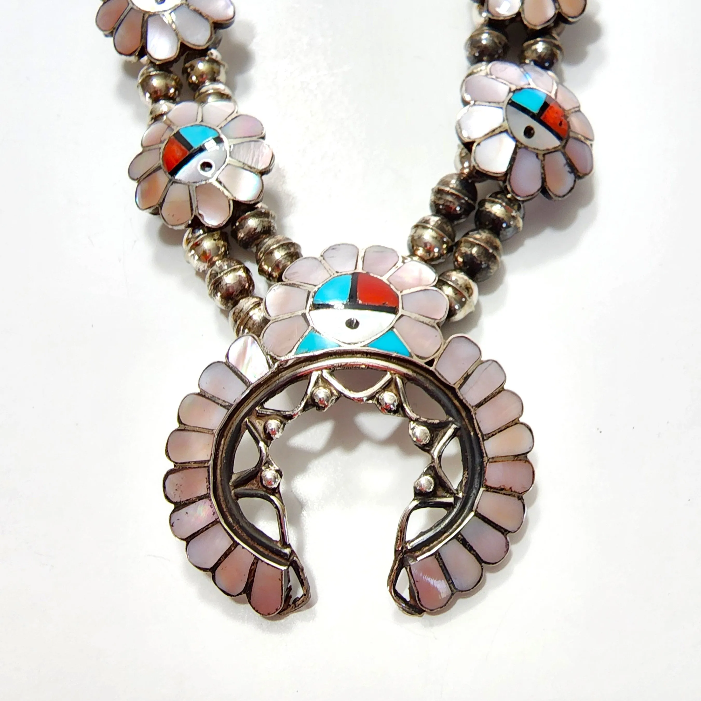 Vintage Zuni Sunface Naja Necklace