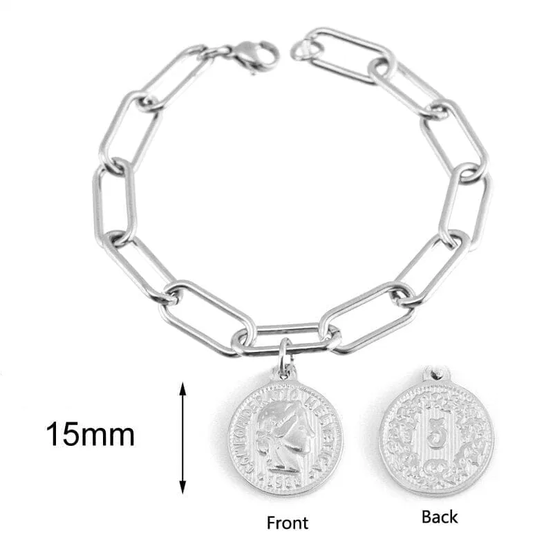 WWJD God Father Portrait Charm Bracelet