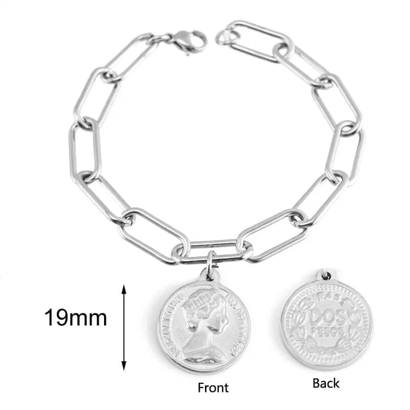 WWJD God Father Portrait Charm Bracelet