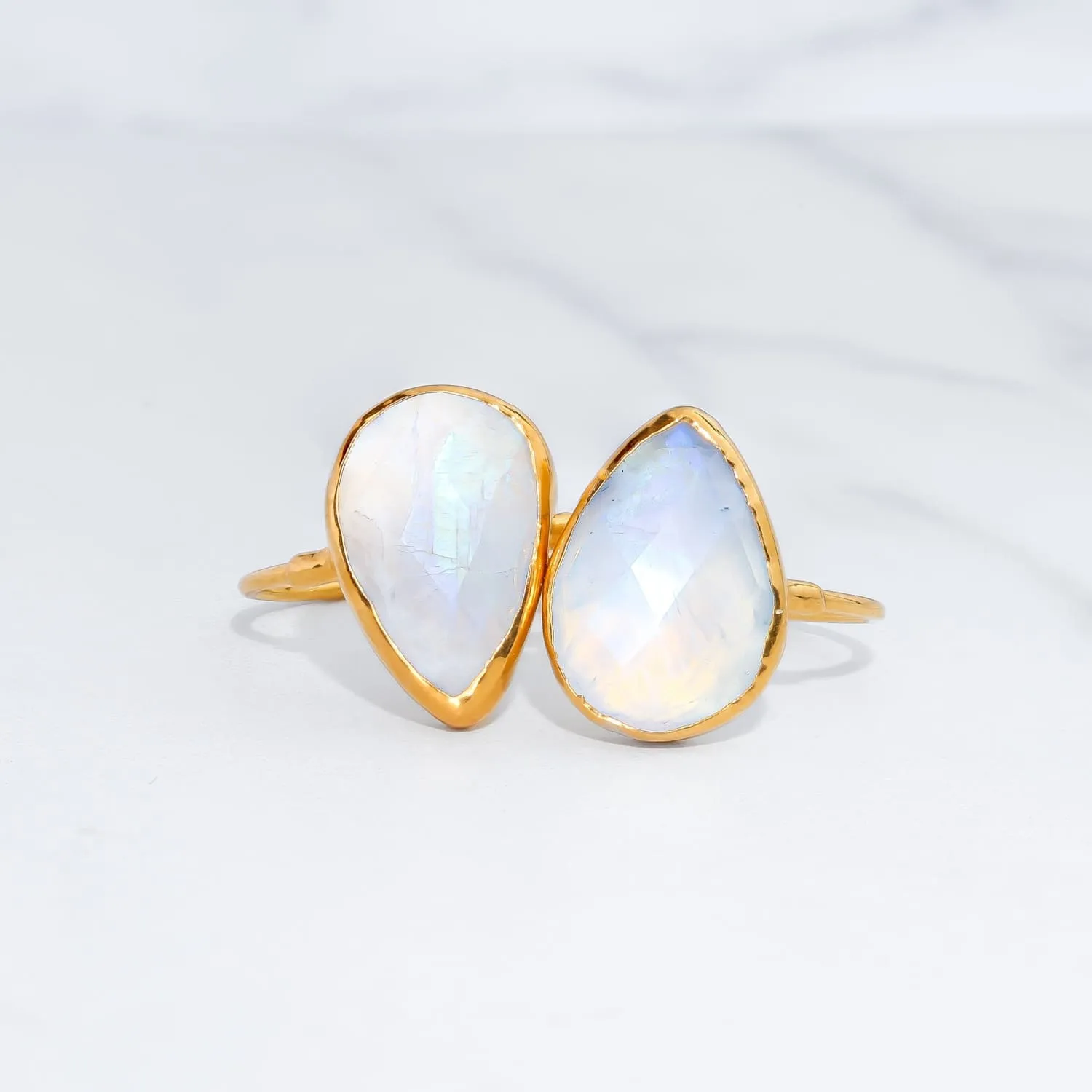 XL Rain Drop Moonstone Ring